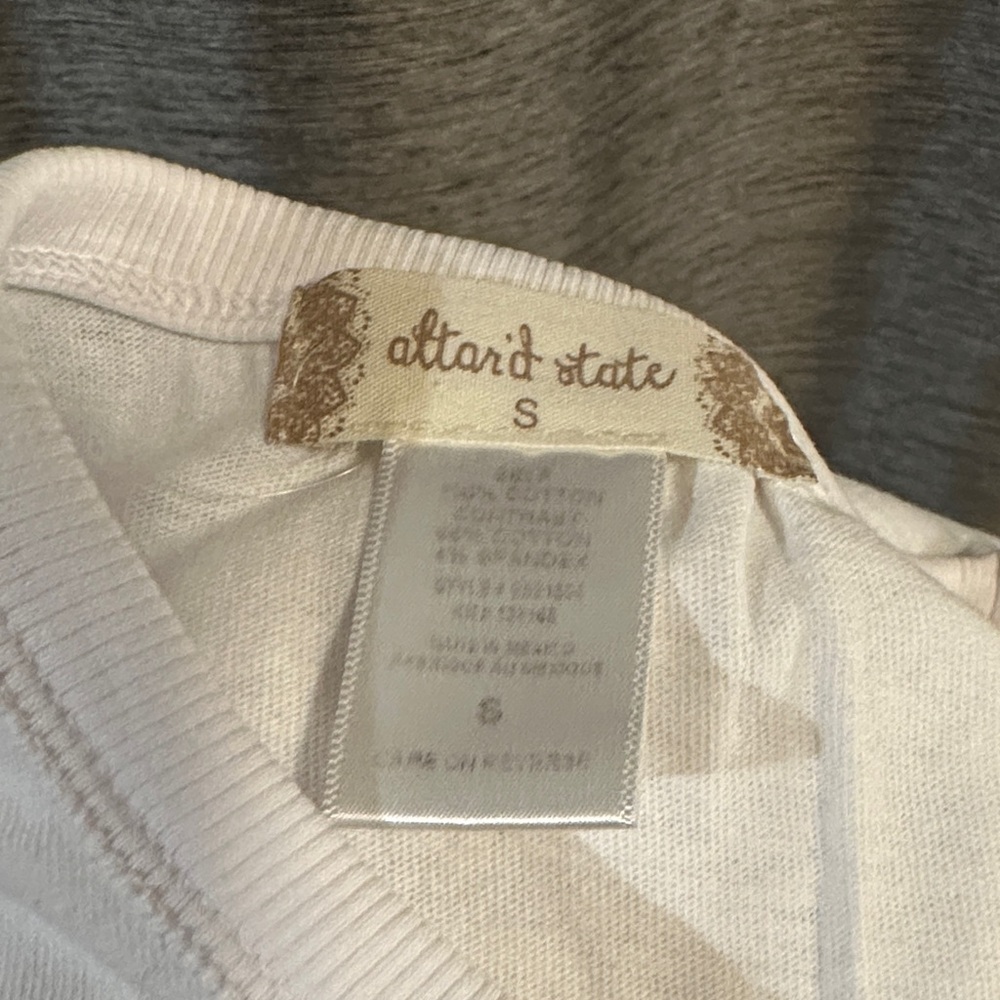 Altar'd State White Ruffle Trim Tank Top - Picture 3 of 3